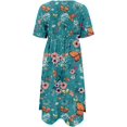 thumbnail image 4 of Robes de Printemps pour Femmes Décontractées Manches 3/4 Longue Robe Évasée Basique Plage Vacances Travail Maxi Robe 2025, 4 of 5