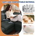thumbnail image 5 of Pingliang Home Living Room Sectional Sofa with Storage Ottoman and Accent Chair,Single Chair Armchair and 3 Seat L Shaped Couch with Side Pockets for Home Apartment Office Studio, 5 of 9