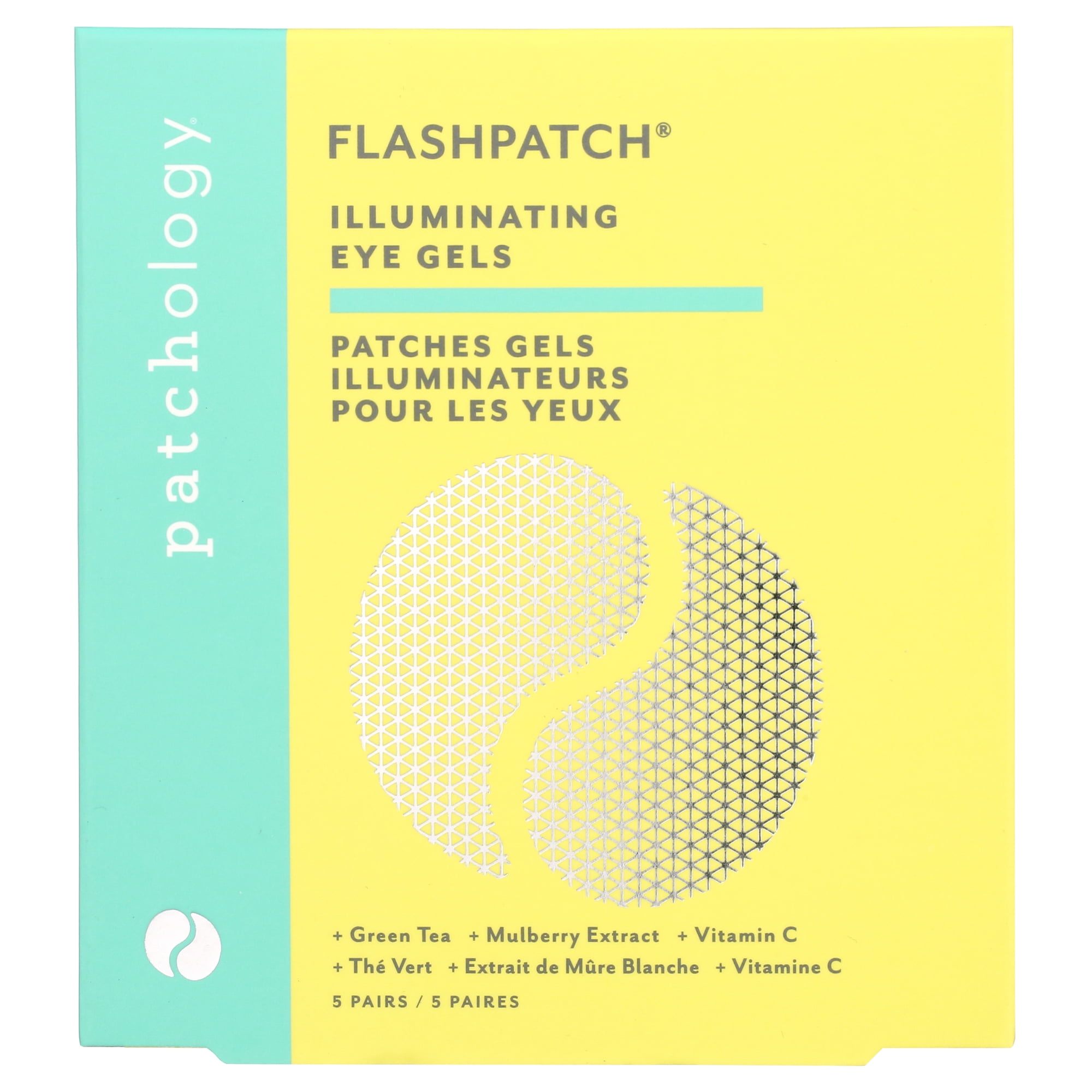 Patchology FlashPatch Illuminating Eye Gels for Dark Circles with Vitamin C, 5 Count