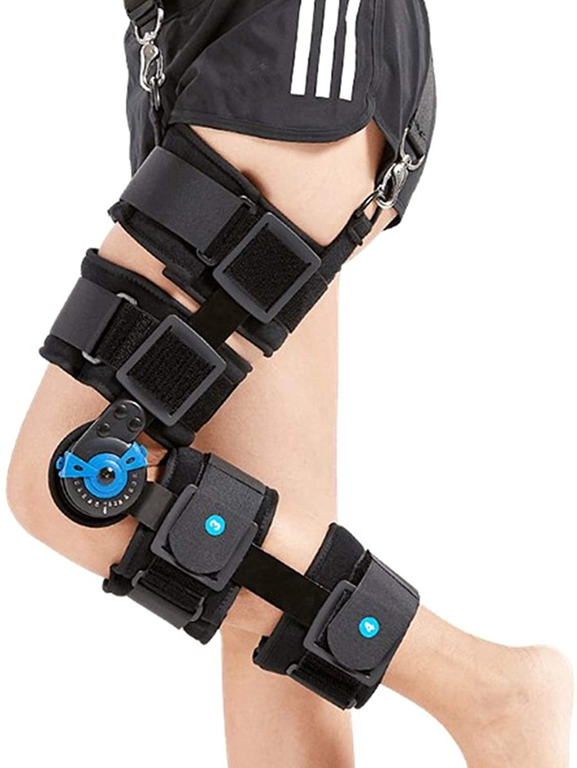 Articulated Knee Brace with Splint Knee Joint Fixation Brace Orthosis