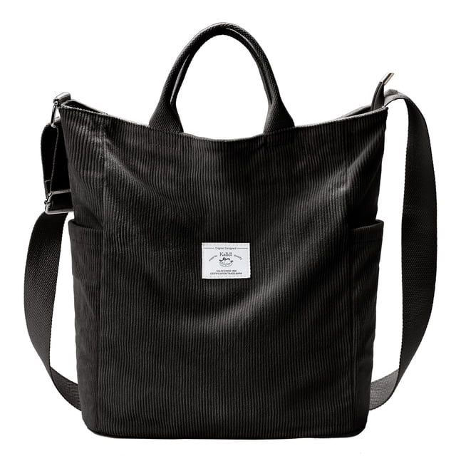 Bolso de mano KALIDI de pana, tamaño grande, antisalpicaduras, para mujer