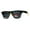 Matte Black, variant on Mens Bamboo Wood Arm Half Rim Hipster Sunglasses Black Brown
