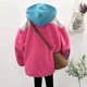 thumbnail image 2 of Jumpingount Abrigo con capucha, chaqueta, sudaderas con capucha sueltas, accesorios de otoño, regalo dulce multicolor, mano de obra fina elegante, Abrigos y chamarras Violeta SG Jumpingount AP013514-03, 2 of 6