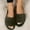 Army Green, variant on Womens Slide Slippers, Soft Sole Non Slip Indoor Open Toe Fuzzy Slippers Bedroom Shoes Wine Size 7.5-7.5