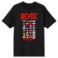 thumbnail image 6 of ACDC World Tour Flags Crew Neck Short Sleeve Men's Black T-shirt-Small, 6 of 6