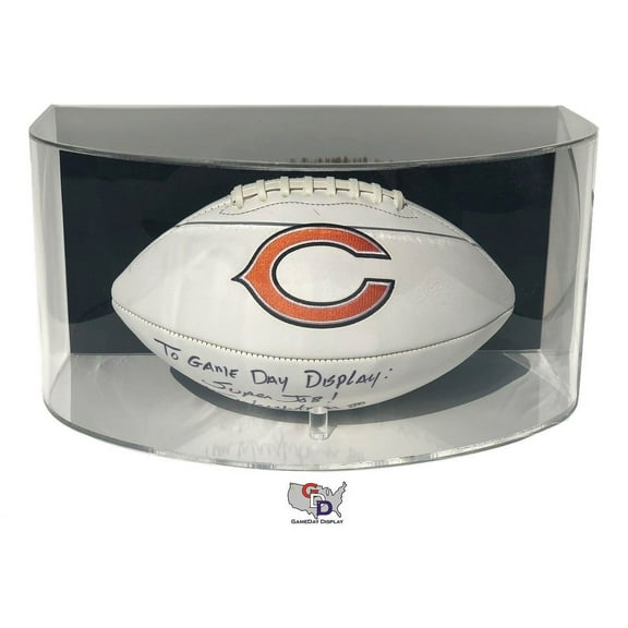 Curved Acrylic Wall Mount Football Display Case by GameDay Display