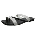 thumbnail image 2 of Sandalias planas para mujer, zapatos de verano para la playa, informales, sin cordones, transpirables, estilo romano, correas, pantuflas Wmkox8yii ytu1095, 2 of 9