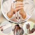 thumbnail image 5 of 348 Pcs Rosary Jewelry Making Kit Including Wood Round Beads Alloy Pendants with Elastic Thread for Craft Bracelet Necklace Earring Jewelry Making colorful DIY, 5 of 5