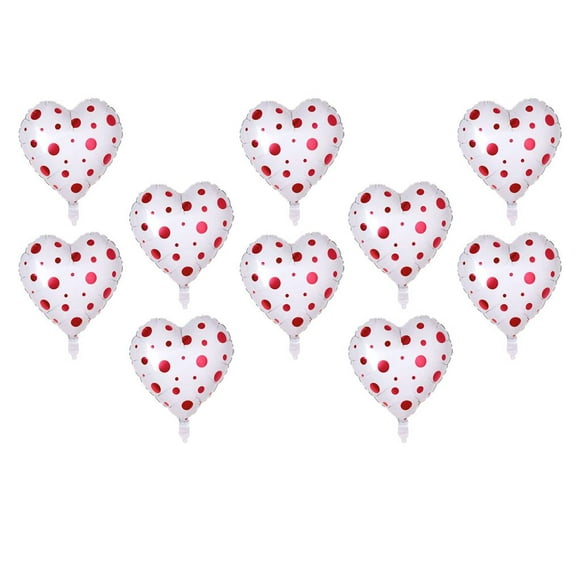 Pack of 10pcs Love Heart Shape Polka Dot Party Decoration 4