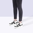 thumbnail image 7 of CMR CHAMARIPA Elevator Shoes For Women - Casual Height Increasing Sneakers Black & White Leather 3.15 Inches / 8 CM, 7 of 7