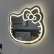 thumbnail image 2 of Espejo de baño con Interruptor táctil para luz LED, espejos decorativos irregulares montados en la pared, espejo Led con forma de gato rosa Hello Kitty, 2 of 4
