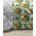 thumbnail image 3 of Philodendron Down Alternative Comforter, Tropical Leaves with Bird of Paradise Flower, Microfiber Quilt for All Season, 5 Sizes, Hunter Green Fern Green, by Ambesonne, 3 of 3