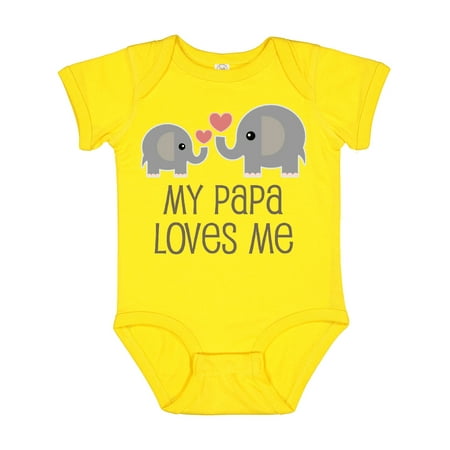 

Inktastic My Papa Loves Me Grandchild Gift Baby Boy or Baby Girl Bodysuit