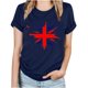 thumbnail image 2 of Fiudx Camisas para Mujer Tops con Estampado de Moda para Mujer, Blusa de Manga Corta con Cuello Redondo, Camisetas, 2 of 4