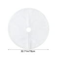 thumbnail image 3 of Fmbmuo White Christmas Tree Skirt 30.71 Inch Plain Color Christmas Decorations, Festive Polyester Rustic Vintage Tree Skirt and Complete Your Holiday Decor, 3 of 5