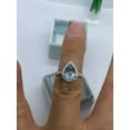 thumbnail image 4 of 2.30Ct Pear Cut Simulated Aquamarine Halo Women's Engagement Gift Ring 14K White Gold Plated, 4 of 5