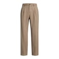 thumbnail image 4 of Abomasnow Men's Big and Tall Dressy Pants High Waist Straight Leg Pleated Stretch Pants Work Office Business Casual Trousers with Pockets, 4 of 5