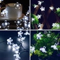 thumbnail image 3 of TiokMc Solar-Powered Fairy Blossom Flower String Lights, 22.96ft 50 LED, Cool White, Outdoor Garden, Patio, Lawn, Christmas Decoration - 2 Pack, 3 of 8