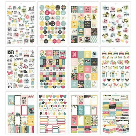 UPC: 0816502029377 | Simple Stories Carpe Diem Hello A5 Sticker Tablet