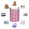 thumbnail image 5 of Large Laundry Basket with Handles - Cartoon Cute Cow Head Pink Kids Baby Dirty Clothes Laundry Hamper for Bedroom Aesthetic, 5 of 5