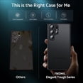thumbnail image 6 of Translucent Matte for Samsung Galaxy S23 Ultra Case [Anti-Fingerprints][Tough Protection] Shockproof Hard PC Back with Silky Silicone Slim Galaxy S23 Ultra Phone Cover 6.8'' 2023, Black, 6 of 15