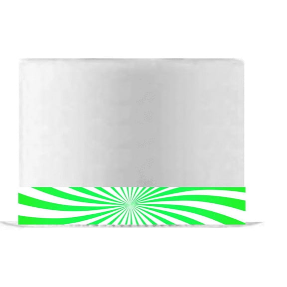 Green Color Swirl Edible Cake Decoration Ribbon -6 Slim Strips