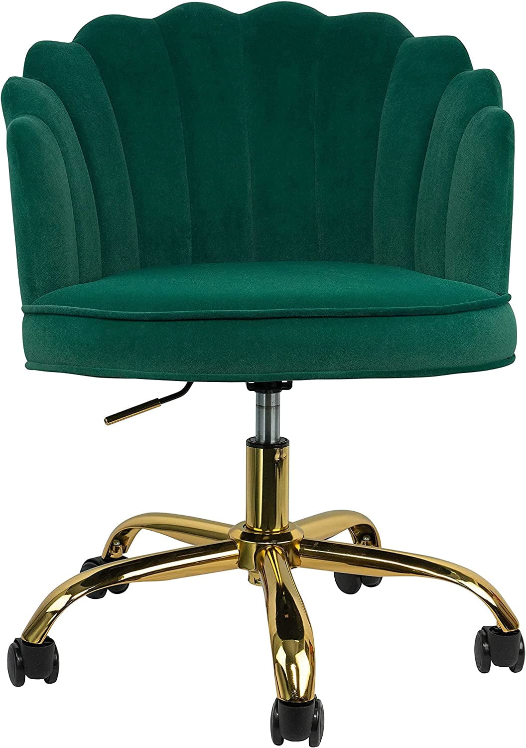 Swivel Home Office Chair, Modern Velvet Tufted Upholstered Swivel Shell