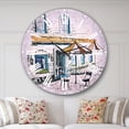 thumbnail image 2 of Designart 'Street Café' French Country wall clock, 2 of 6