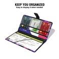 thumbnail image 4 of WIRESTER PU Leather Car Registration and Insurance Holder, Car Document Holder, Vehicle Registration and Insurance Card Holder, Wallet Vehicle Paperwork Organizer - Purple Nebula Galaxy, 4 of 6