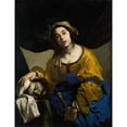 thumbnail image 2 of Bernardo Cavallino 12x14 Gold Ornate Wood Frame and Double Matted Museum Art Print Titled - Judith with the Head of Holofernes (1650s), 2 of 4