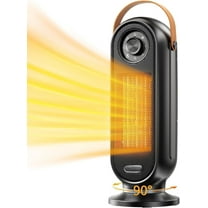 Space Heaters for Indoor Use, 16 Inch Portable Electric Heater for Office, 1500W Fast Heating Space Heater with Thermostat, 90°Oscillation, 12H Timer, Remote, Safe, Ultra-quiet Room Heater for Bedroo