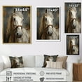 thumbnail image 5 of Designart "Equestrian Duality The White Horse II" Animals Canvas Wall Art, 5 of 6