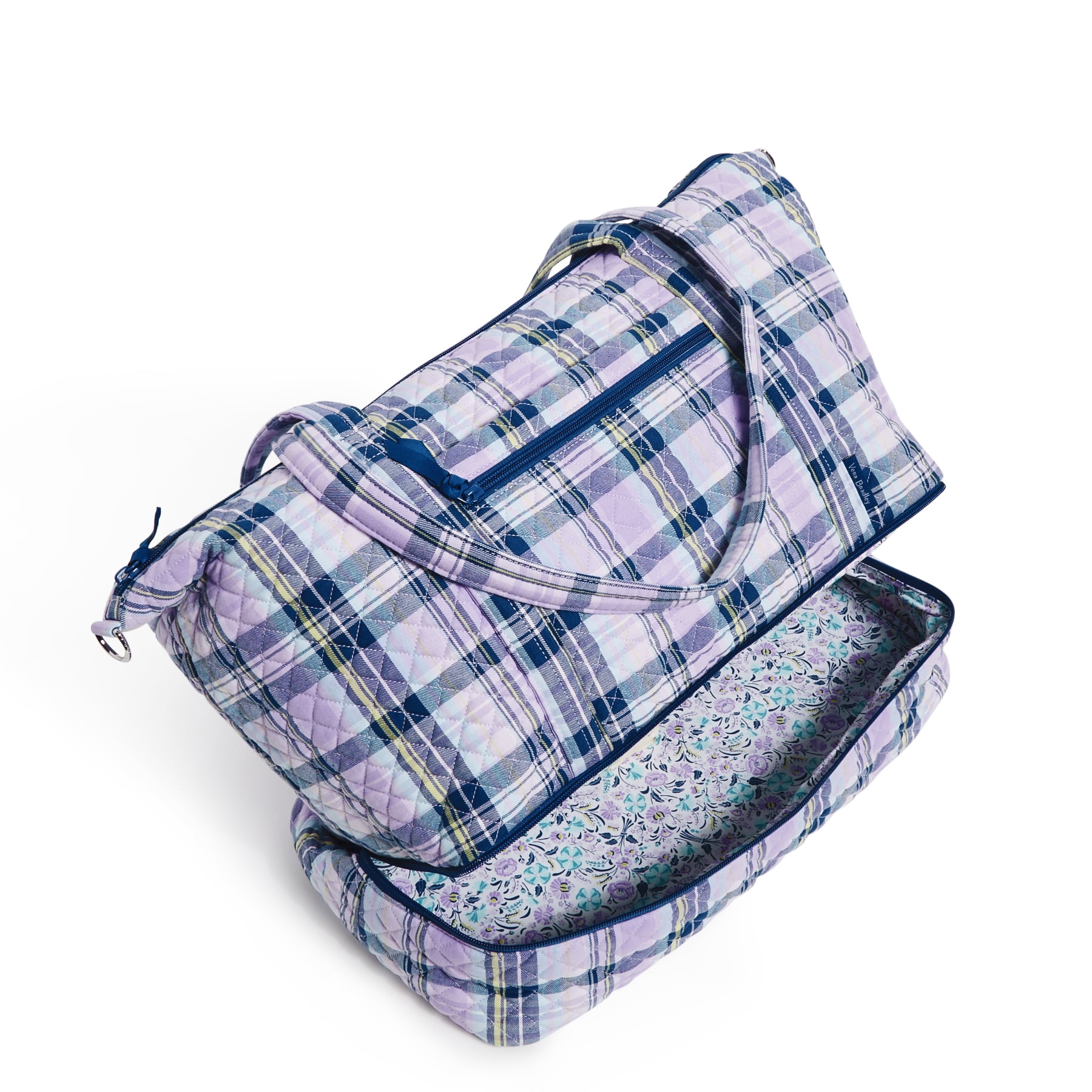 Vera Bradley Cotton Mini Totepack Backpack Amethyst Plaid - Recycled Cotton NWT‎ Vera Bradley Mini Totepack Backpack New | Mercari main image 4