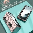 thumbnail image 6 of ELEHOLD Case for Samsung Galaxy Z Fold 5, Shockproof Hinge Phone Case with Slide Camera Cover & Kickstand,Rosegold, 6 of 6