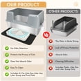 thumbnail image 3 of Caja de arena para gatos Vivifying XL de acero inoxidable con cuchara, color gris, 3 of 8
