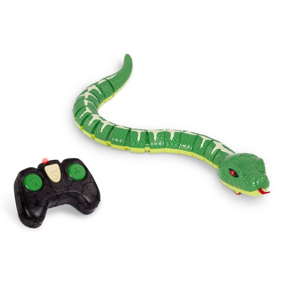 Terra by Battat Remote Control Emerald Tree Boa Snake, realistic moving electronic toy with transmitter, ages 6+