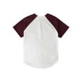 thumbnail image 3 of Ma Croix Men's Premium Baseball Tee Button Down Two Tone Raglan Short Sleeve Jersey, 3 of 7