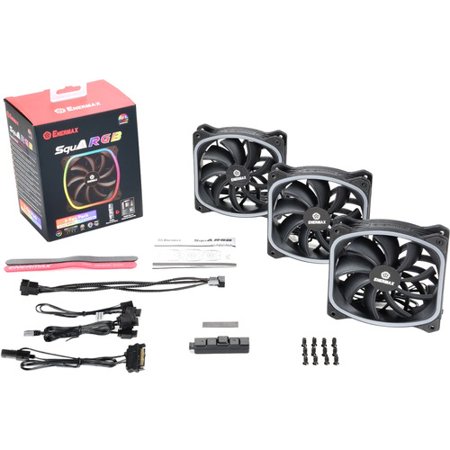 Enermax SquA RGB 120mm Case Fan 3pk