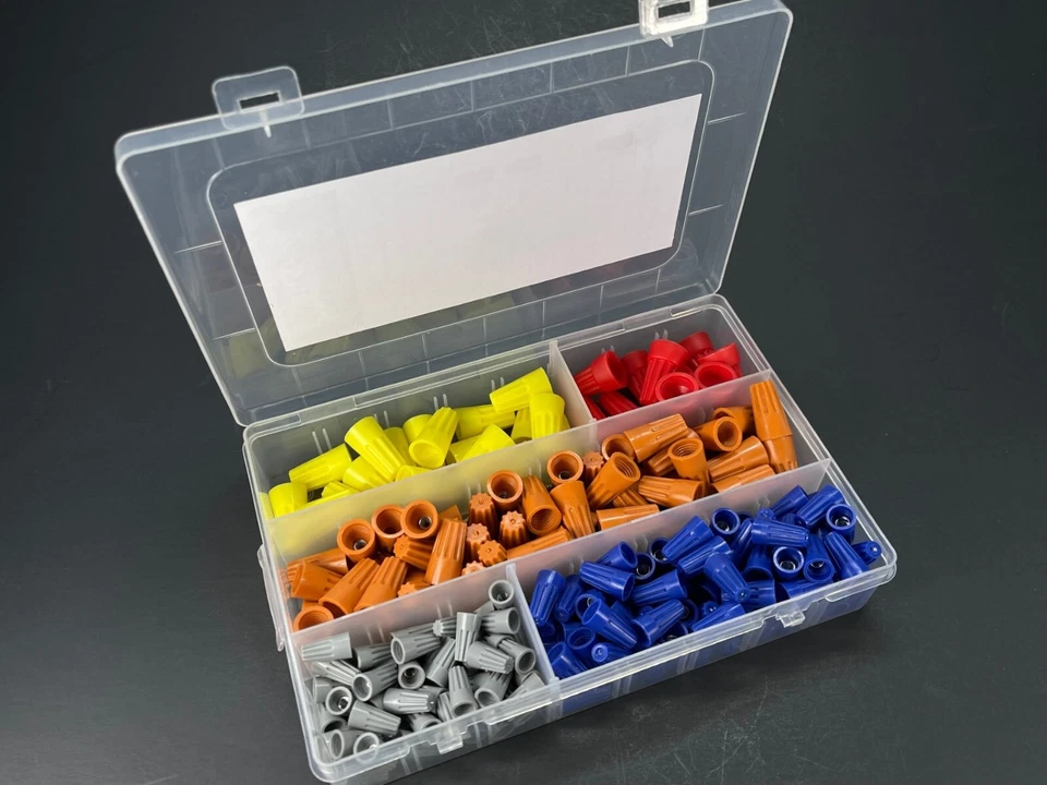 CIRCLE- 220Pc Electrical Twist Wiring Screw Caps Assortment Wire Connectors Nuts Kit