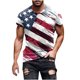 thumbnail image 2 of Blusas y camisas de manga corta y cuello redondo para hombre. Blusas de manga corta con cuello redondo y estampado del Día de la Independencia para hombre. Blusa para hombre., 2 of 5