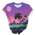 thumbnail image 3 of Tops de Ajuste Suelto para las Mujeres Sudadera de Manga Corta, Camiseta Casual Impresa para el Uso Diario de Primavera Y Otoño, 3 of 5