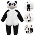 thumbnail image 2 of 1pc Adorable Hiver une Pièce Panda en Forme de Flanelle Bébé Combinaison, 2 of 7