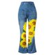 thumbnail image 3 of WILLBEST Pantalones Casuales elegantes para Mujer: Jeans con Dobladillo Acampanado y Estampado, Cómodos y Elásticos para Uso Diario. Grande, 3 of 4