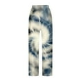 thumbnail image 4 of Dyegold Wide Leg Trouser Pants For Women Ombre Tie Dye Elastic Waist Palazzo Pants Plus Size Straight Long Pant With Pockets, 4 of 5