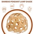 thumbnail image 2 of CRAFTHROU 4Pcs Woven Pendant Lamp Shade Light Brown Dust Protection Hotel Decoration, 2 of 5