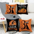thumbnail image 4 of sruoe Halloween Pillow Case, Pumpkin Pillows Cover, Fall Pillow, Indoor Halloween Decor, Cute Ghost Spooky Halloween Throw Pillow Covers, Comfort Washable Horror Pillow Covers for Autumn, 4 of 4