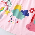 thumbnail image 7 of ATAIKU 2-7T Toddler and Little Girls Cotton Casual Dress Rainbow Print Short Sleeve Dresses, 7 of 7