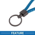 thumbnail image 3 of Unique Bargains Car Keychain Universal Key Chain with Ring for Key Fobs for Home for Women Leather Zinc Alloy Blue 2 Pcs, 3 of 6