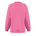 thumbnail image 4 of Womens Oversized Sweatshirt Half Zip,Women's Causal 1/4 Zip Pullover Long Sleeve Collar Sweatshirts Solid Color V Neck Pullover Tops Drop Shoulder Fleece Workout Sweater, 4 of 6