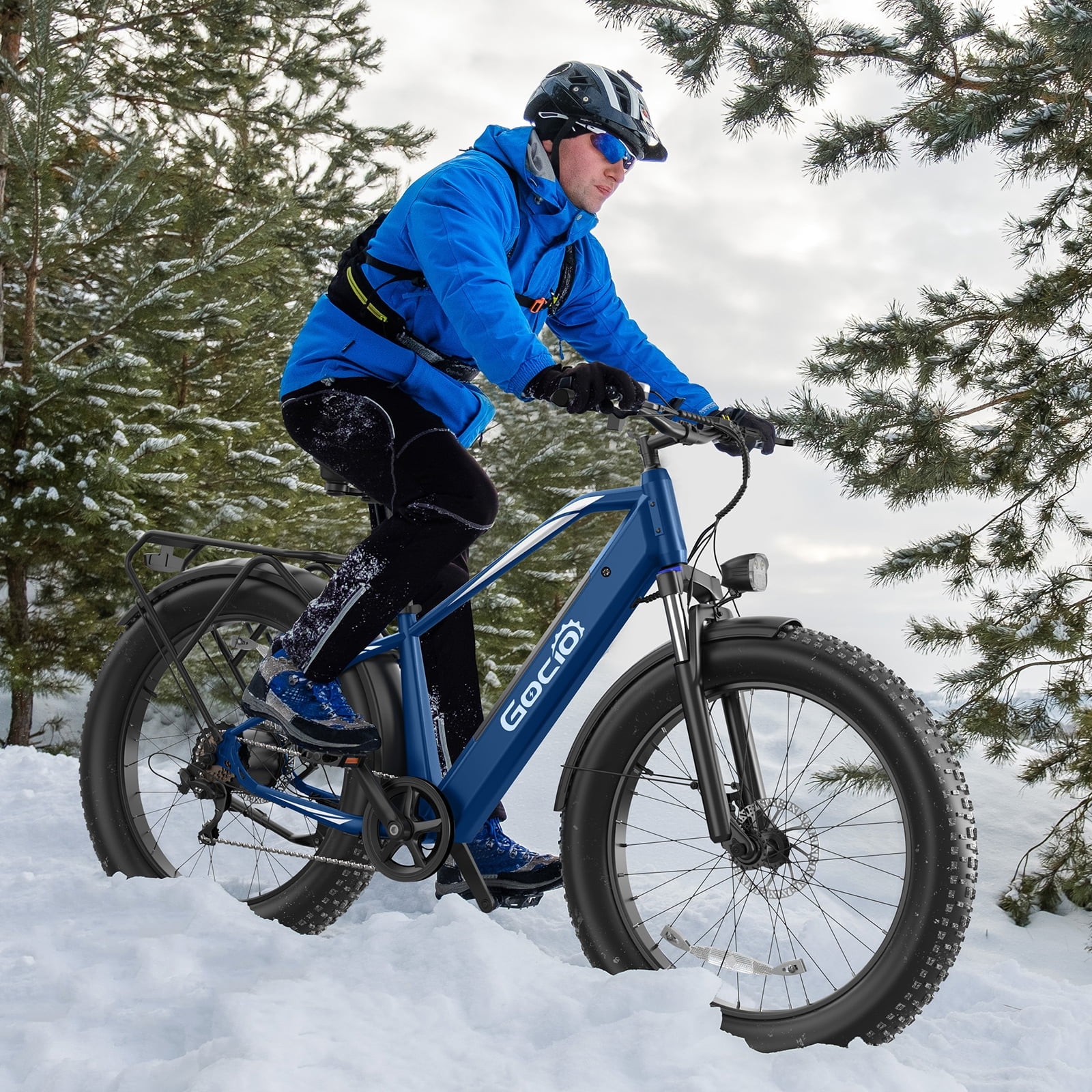 Gocio UL2849 Certified 26"x4.0 Fat Tire Electric Bike for Adults, 1500W Peak Motor, 48V 15Ah Battery, 25MPH Max Speed, Off-Road Mountain E-bike